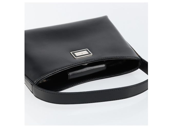 Borsa a mano in pelle nera e argento autentica BA7572 di BURBERRY Nero - vista 6