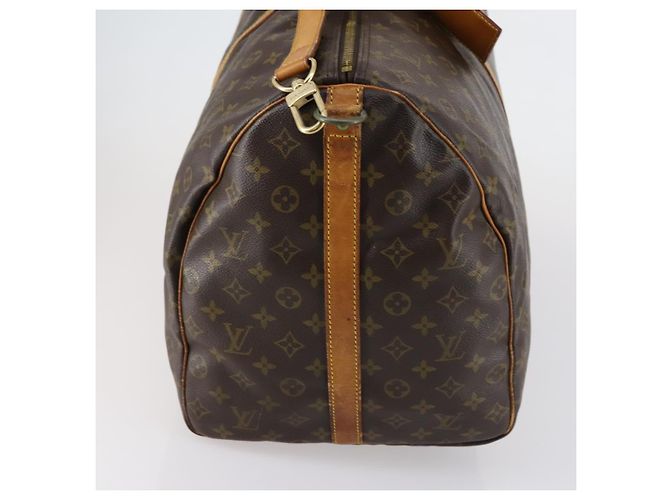 LOUIS VUITTON Borsa Boston Monogram Keepall Bandoulière 60 M41412 LV Auth BA7613 Monogramma - vista 4