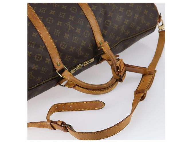 LOUIS VUITTON Borsa Boston Monogram Keepall Bandoulière 60 M41412 LV Auth BA7613 Monogramma - vista 7