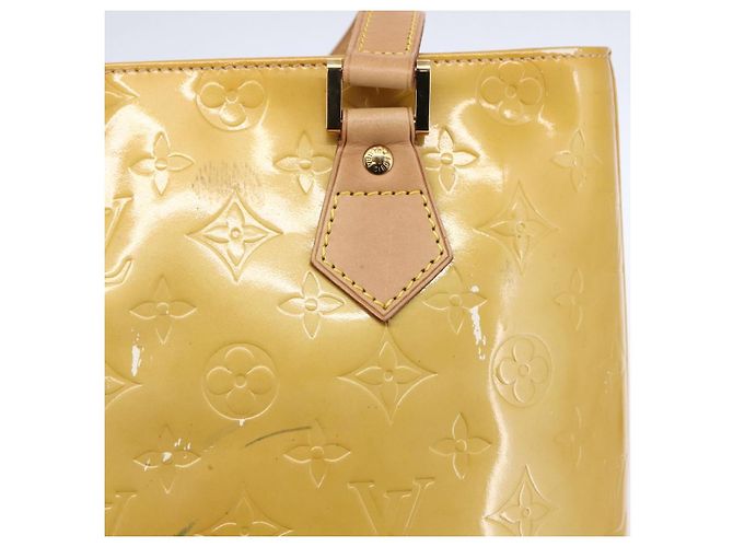 LOUIS VUITTON Borsa a Mano Monogram Vernis Houston Beige M91004 LV Auth ep11829 - vista 10