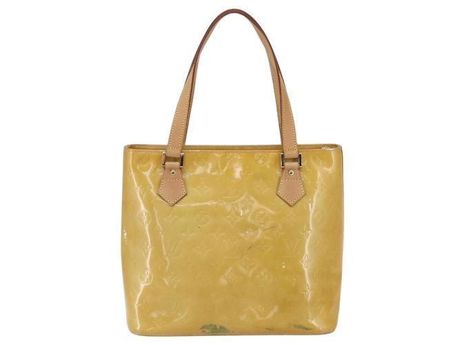 LOUIS VUITTON Borsa a Mano Monogram Vernis Houston Beige M91004 LV Auth ep11829 - vista 2