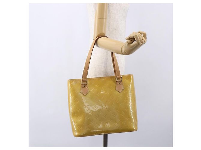 LOUIS VUITTON Borsa a Mano Monogram Vernis Houston Beige M91004 LV Auth ep11829 - vista 24