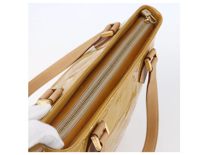 LOUIS VUITTON Borsa a Mano Monogram Vernis Houston Beige M91004 LV Auth ep11829 - vista 6