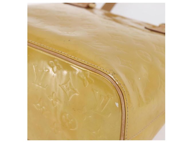 LOUIS VUITTON Borsa a Mano Monogram Vernis Houston Beige M91004 LV Auth ep11829 - vista 9