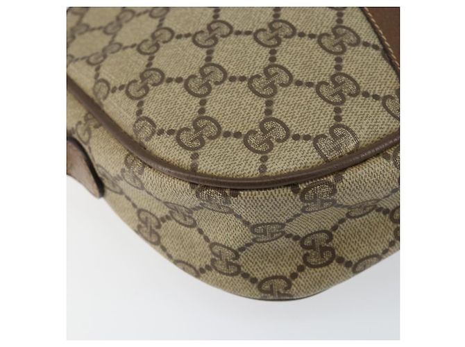GUCCI GG Supreme Web Sherry Line Clutch Bag PVC Beige Rosso 89 01 034 Auth 149786 - vista 14