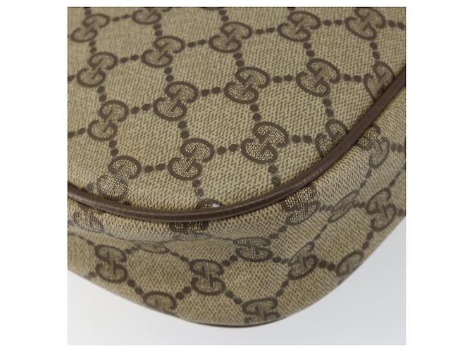 GUCCI GG Supreme Web Sherry Line Clutch Bag PVC Beige Rosso 89 01 034 Auth 149786 - vista 16