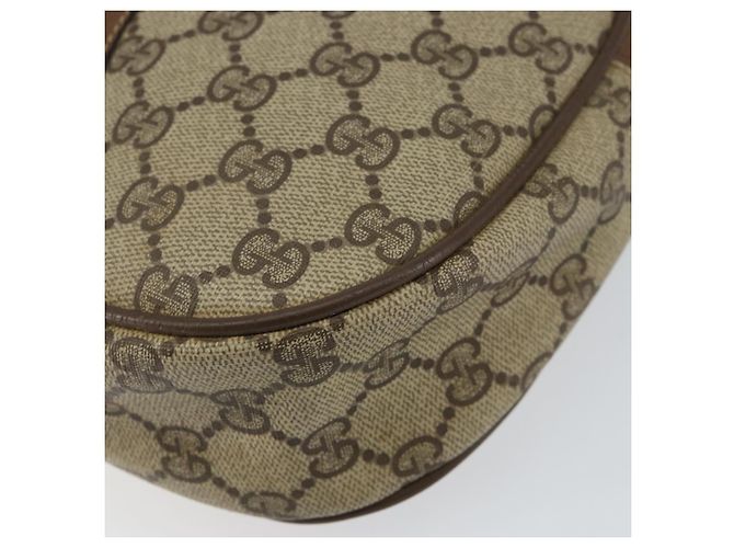 GUCCI GG Supreme Web Sherry Line Clutch Bag PVC Beige Rosso 89 01 034 Auth 149786 - vista 7