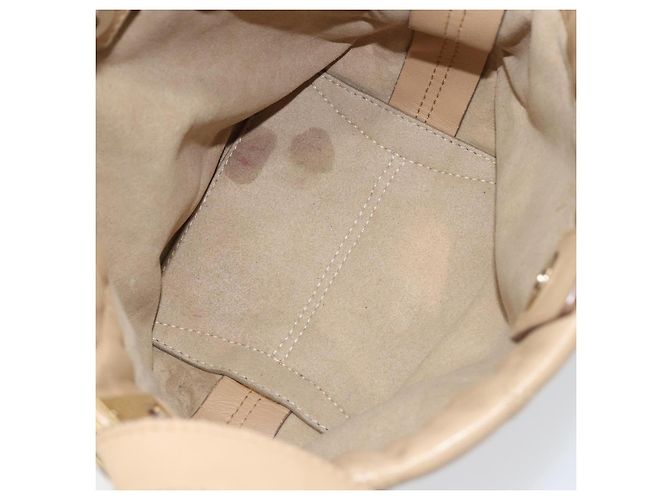 Bolso de Hombro GIVENCHY de Cuero Beige Dorado Auth 149731 - vista 11