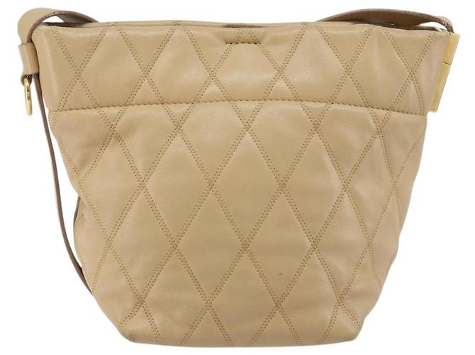 Bolso de Hombro GIVENCHY de Cuero Beige Dorado Auth 149731 - vista 2