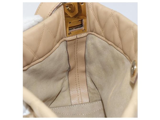 Bolso de Hombro GIVENCHY de Cuero Beige Dorado Auth 149731 - vista 20