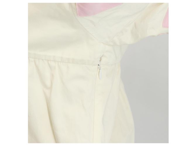 Miu Miu Mono de algodón blanco Auth 152442 - vista 10