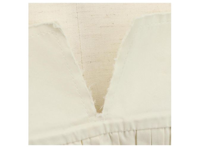 Miu Miu Mono de algodón blanco Auth 152442 - vista 5