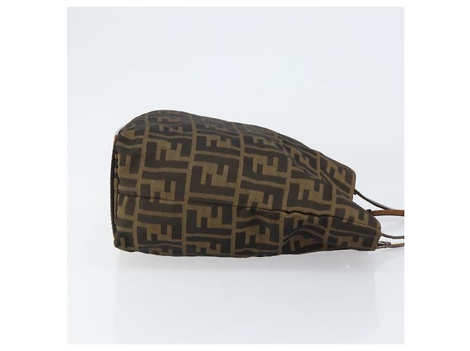 Borsa a mano in tela Zucca FENDI nera e marrone Auth BA7544 Nero - vista 3