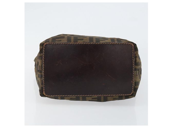 Borsa a mano in tela Zucca FENDI nera e marrone Auth BA7544 Nero - vista 5