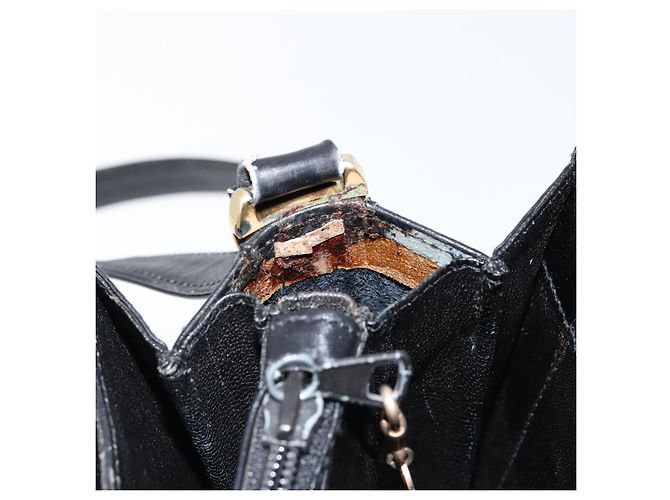 Gucci Borsa a Spalla in Pelle Nera e Oro Auth ep11854 Nero D'oro - vista 11