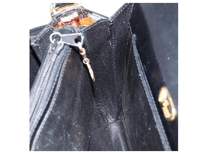 Gucci Borsa a Spalla in Pelle Nera e Oro Auth ep11854 Nero D'oro - vista 23