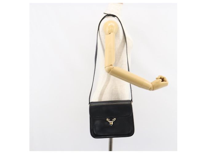 Gucci Borsa a Spalla in Pelle Nera e Oro Auth ep11854 Nero D'oro - vista 27