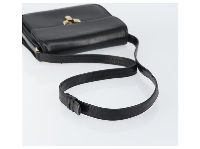 Gucci Borsa a Spalla in Pelle Nera e Oro Auth ep11854 Nero D'oro - vista 7