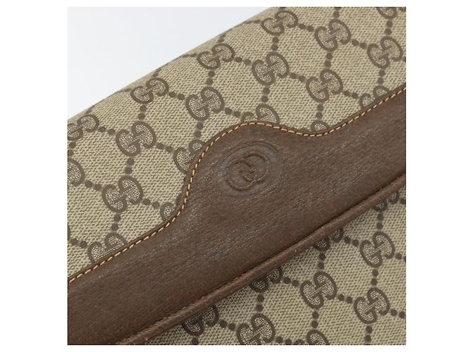 Gucci Borsa a Spalla GG Supreme PVC Beige Oro 004 106 0024 Auth 152353 D'oro - vista 17