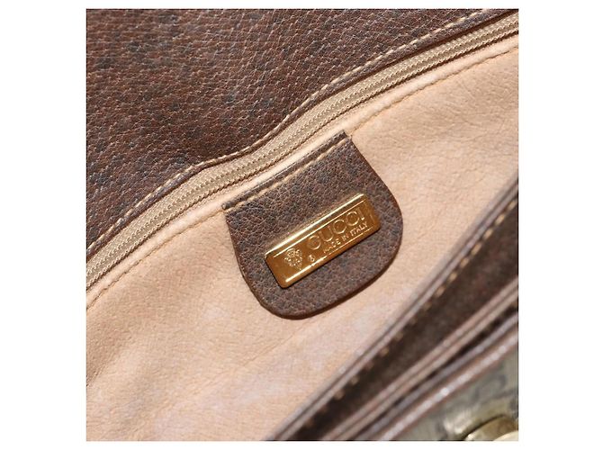 Gucci Borsa a Spalla GG Supreme PVC Beige Oro 004 106 0024 Auth 152353 D'oro - vista 18