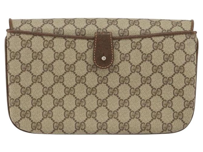 Gucci Borsa a Spalla GG Supreme PVC Beige Oro 004 106 0024 Auth 152353 D'oro - vista 2
