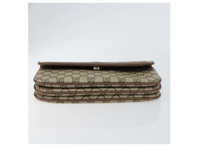 Gucci Borsa a Spalla GG Supreme PVC Beige Oro 004 106 0024 Auth 152353 D'oro - vista 6