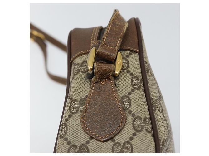 Bolsa Sherry Line GG Supreme Web da GUCCI em PVC bege e vermelho 56 02 087 Auth 151921 - vista 10