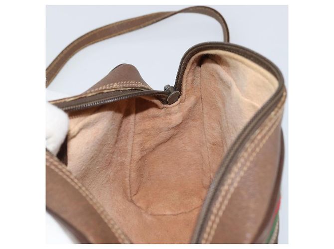 Bolsa Sherry Line GG Supreme Web da GUCCI em PVC bege e vermelho 56 02 087 Auth 151921 - vista 20
