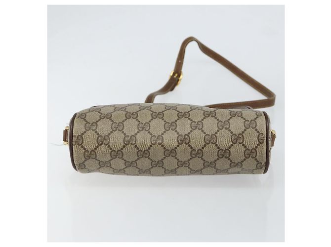 Bolsa Sherry Line GG Supreme Web da GUCCI em PVC bege e vermelho 56 02 087 Auth 151921 - vista 5