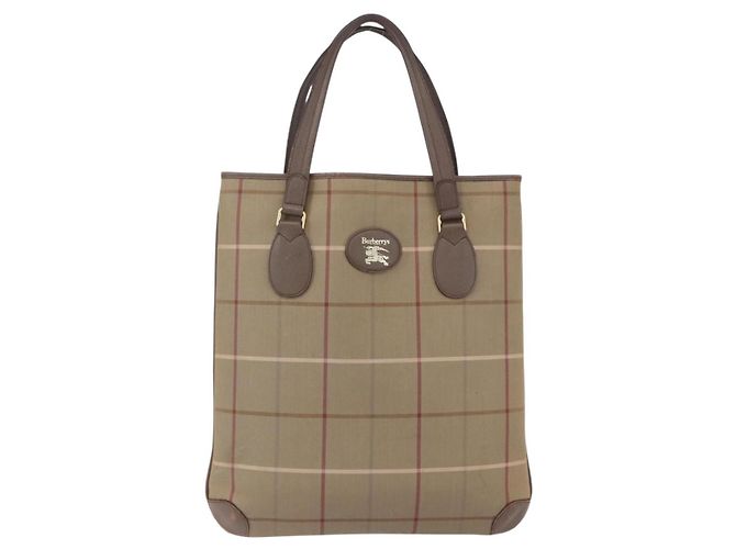 Autre Marque Borsa Tote Nova Check in tela beige e oro Auth mr1554 di Burberrys D'oro - vista 13