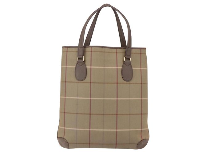 Autre Marque Borsa Tote Nova Check in tela beige e oro Auth mr1554 di Burberrys D'oro - vista 2