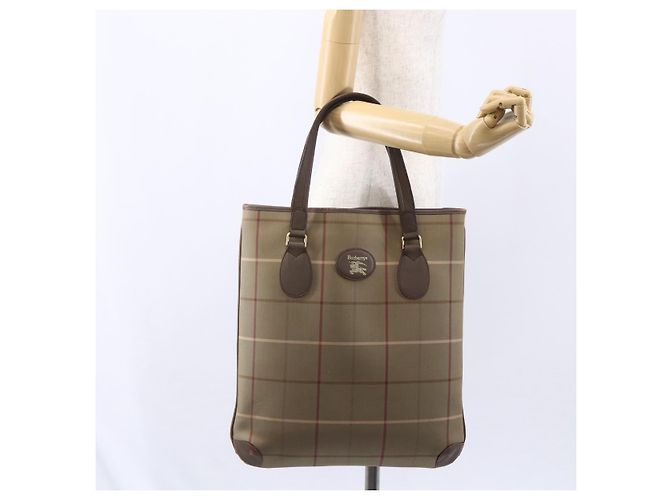 Autre Marque Borsa Tote Nova Check in tela beige e oro Auth mr1554 di Burberrys D'oro - vista 20