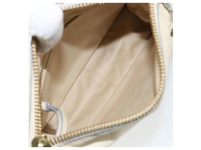 Chloé Borsa a Mano Chloe in Pelle Bianca e Oro Auth BA7569 Bianco D'oro - vista 11