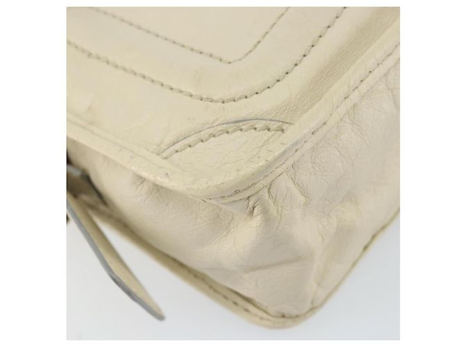 Chloé Borsa a Mano Chloe in Pelle Bianca e Oro Auth BA7569 Bianco D'oro - vista 14
