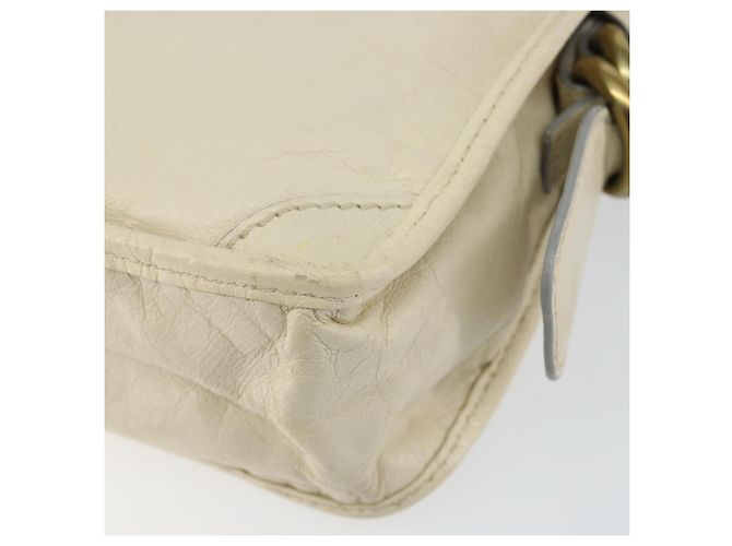 Chloé Borsa a Mano Chloe in Pelle Bianca e Oro Auth BA7569 Bianco D'oro - vista 15