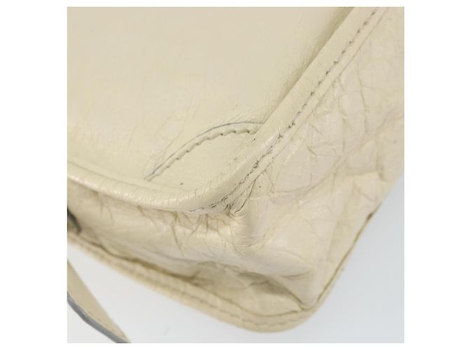 Chloé Borsa a Mano Chloe in Pelle Bianca e Oro Auth BA7569 Bianco D'oro - vista 16