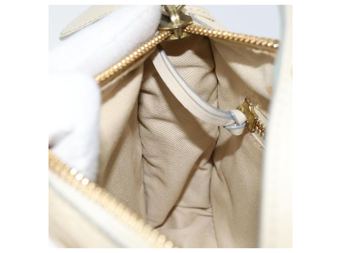 Chloé Borsa a Mano Chloe in Pelle Bianca e Oro Auth BA7569 Bianco D'oro - vista 19