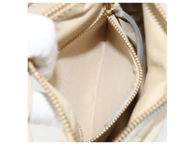 Chloé Borsa a Mano Chloe in Pelle Bianca e Oro Auth BA7569 Bianco D'oro - vista 21