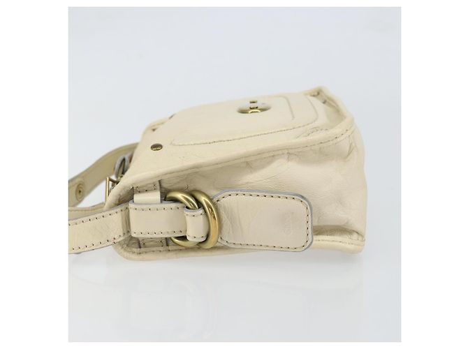 Chloé Borsa a Mano Chloe in Pelle Bianca e Oro Auth BA7569 Bianco D'oro - vista 4