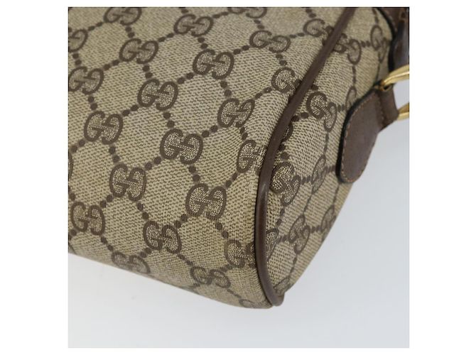 Borsa Sherry Line GG Supreme Web di GUCCI in PVC Beige e Oro 75 001 4071 Auth ka127 D'oro - vista 16