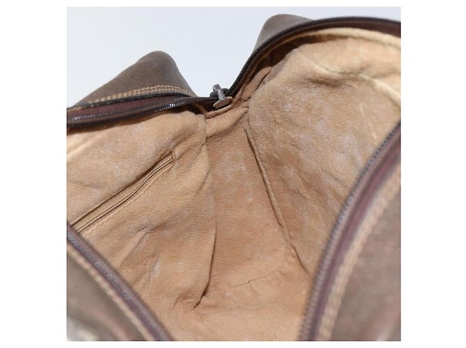 Borsa Sherry Line GG Supreme Web di GUCCI in PVC Beige e Oro 75 001 4071 Auth ka127 D'oro - vista 21