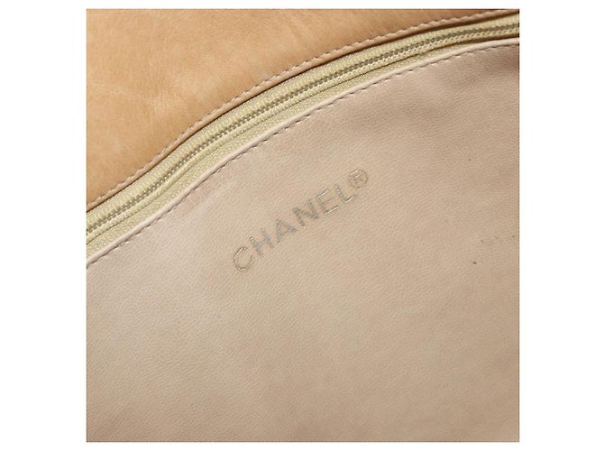 Borsa a Spalla CHANEL in Pelle di Agnello Beige Oro CC Auth BA7752 D'oro - vista 17