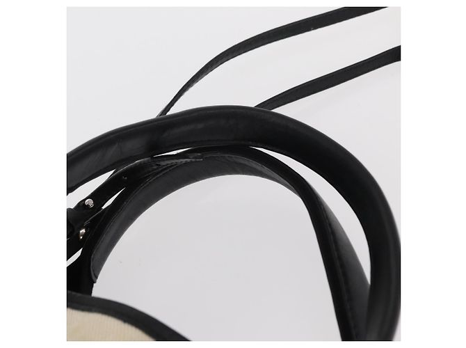 Balenciaga Borsa a mano Cabas Navy in tela 2 in 1 Bianco Nero 390346 Auth ep11845 - vista 14