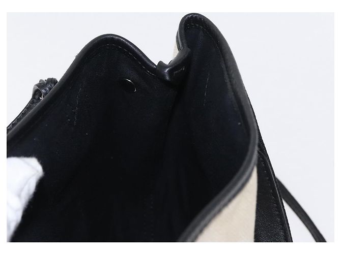 Balenciaga Borsa a mano Cabas Navy in tela 2 in 1 Bianco Nero 390346 Auth ep11845 - vista 21
