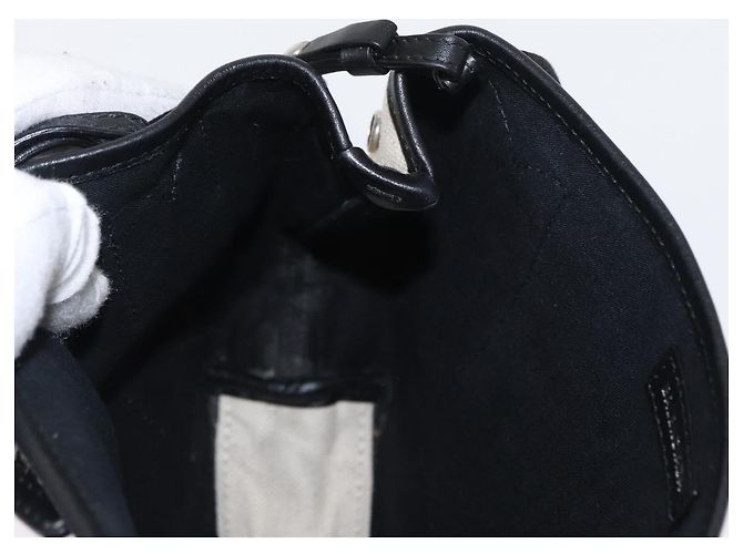Balenciaga Borsa a mano Cabas Navy in tela 2 in 1 Bianco Nero 390346 Auth ep11845 - vista 22