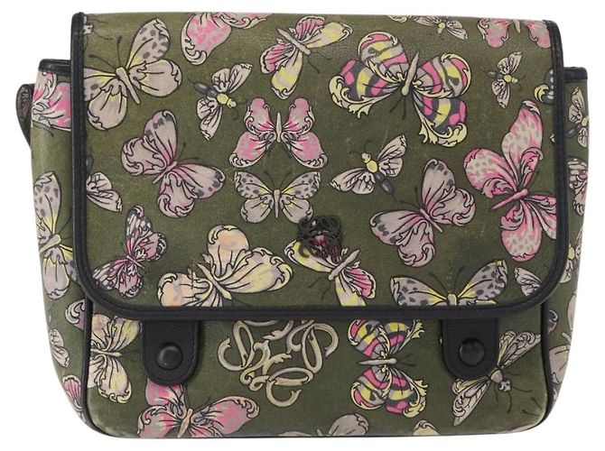 Borsa a Spalla LOEWE in Pelle Verde Auth 153985 - vista 13