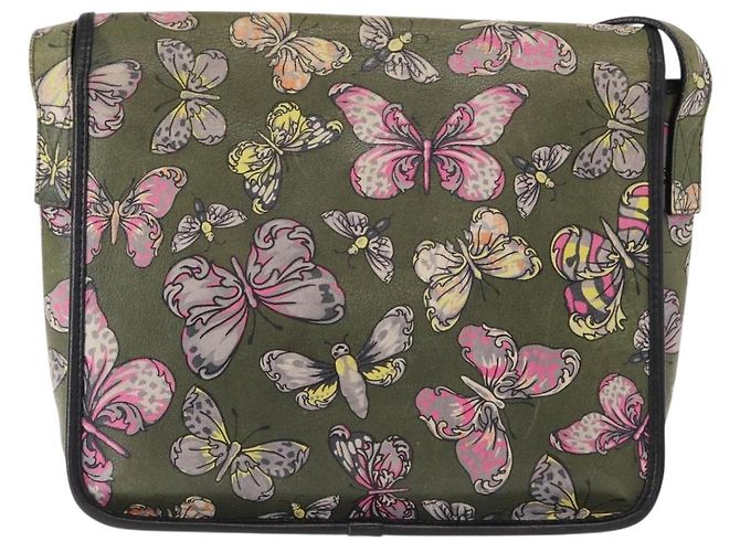 Borsa a Spalla LOEWE in Pelle Verde Auth 153985 - vista 2