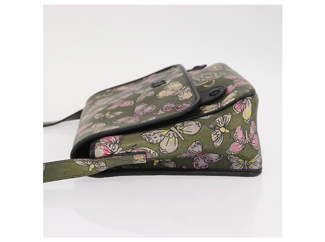 Borsa a Spalla LOEWE in Pelle Verde Auth 153985 - vista 4