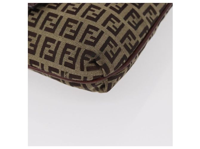 Borsa a Spalla in Tela Zucchino FENDI Beige Oro Auth 149656 - vista 14