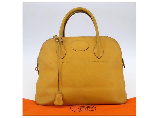 Hermès HERMES Bolide 31 Handtasche Leder 2in1 Gelb Gold Auth 145580 Golden - Ansicht 12